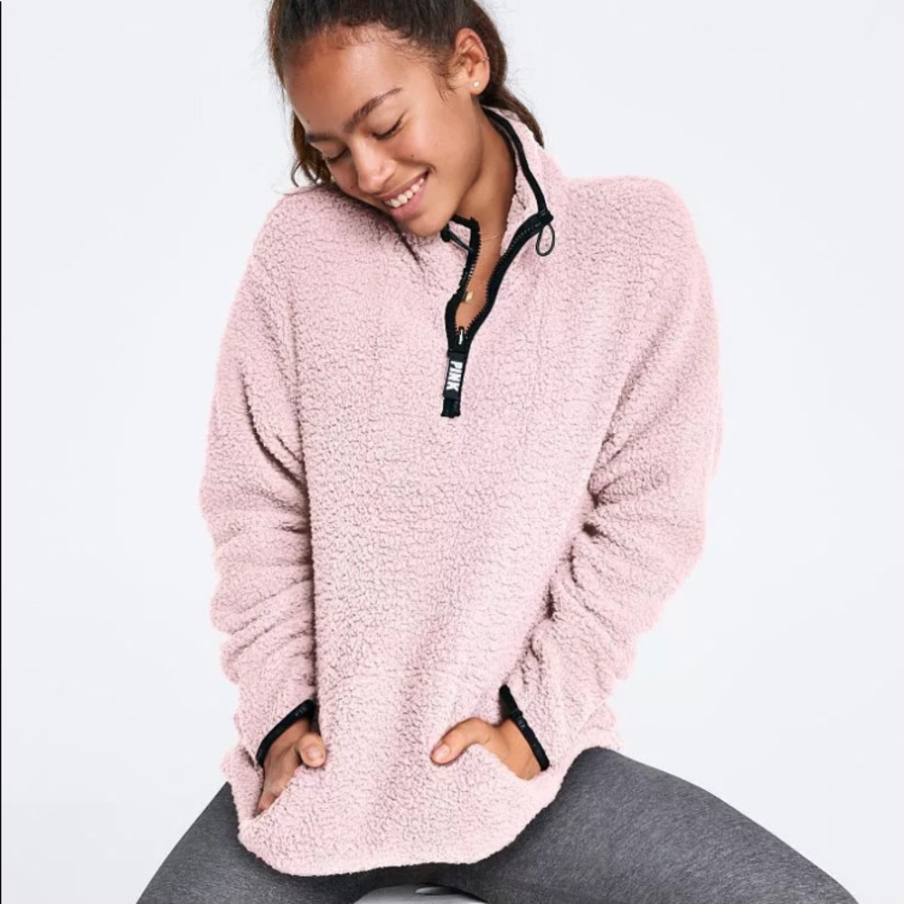 Victoria’s Secret PINK - Medium Sherpa Quarter-zip